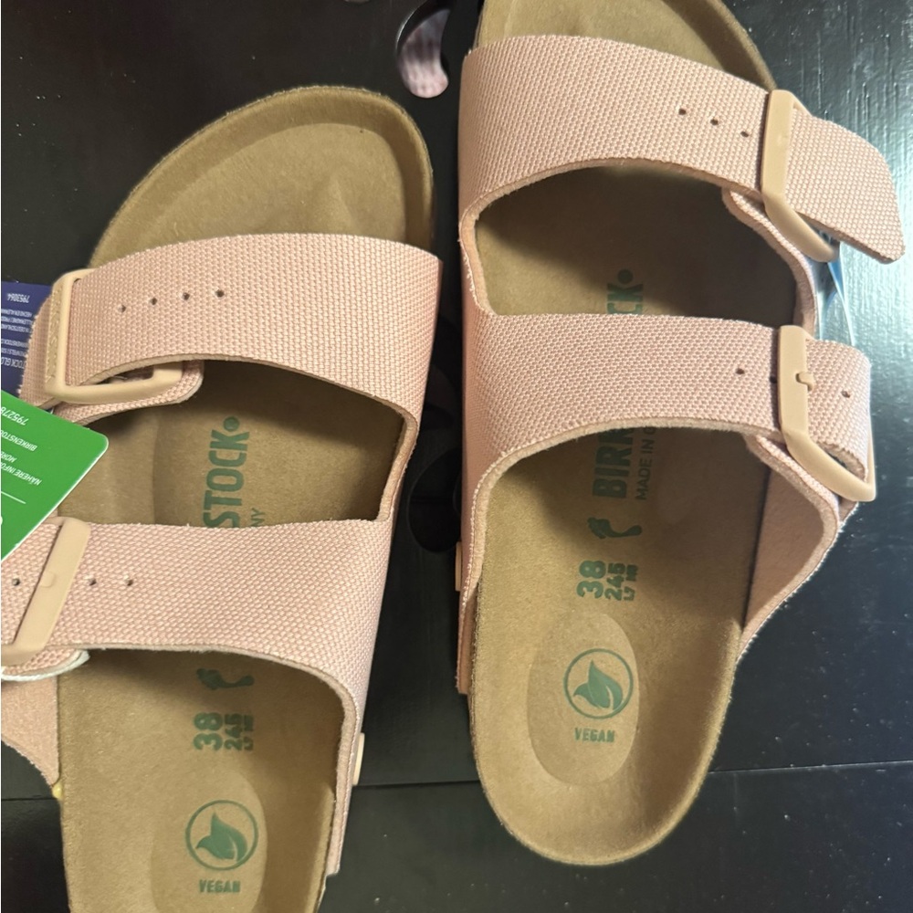 Birkenstock Two-Strap Slide Sandal -Arizona Canvas Size 9 NWT spring ready - Picture 7 of 7